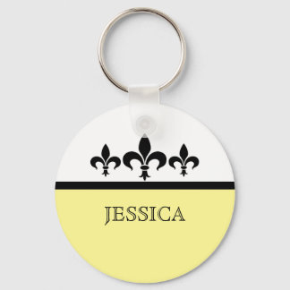 Porte-clés Yellow Swanky Fleur De Lis Keychain