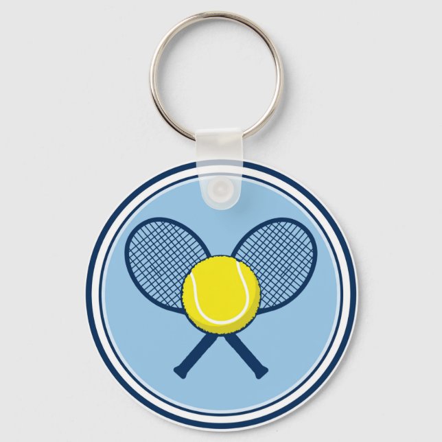 Porte-clés Yellow Tennis Ball Racket Keychain (Recto)
