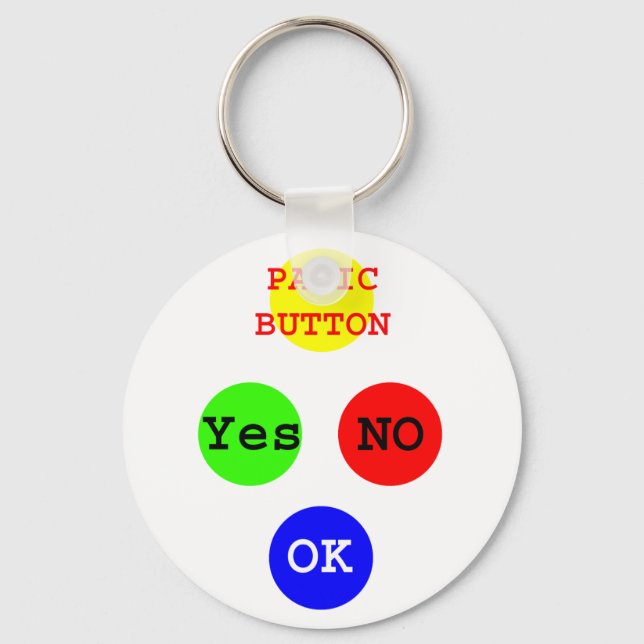 Porte-clés Yes No Buttons The MUSEUM Zazzle Gifts (Recto)