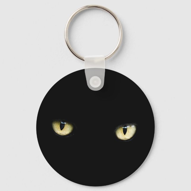 Porte-clés Yeux de chat noir | Macro oeil chat (Recto)