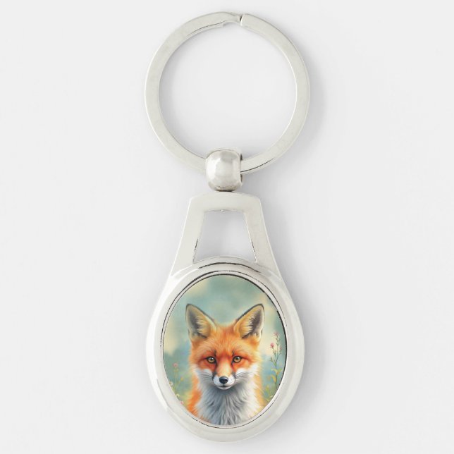 Porte-clés Yeux frappants d'un renard roux rusé   (Devant)