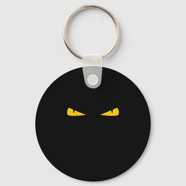 Porte-clés yeux jaunes de chat effrayant (Recto)