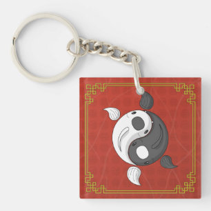 Porte-clés Yin et Yang le Porte - clé acrylique de Koi