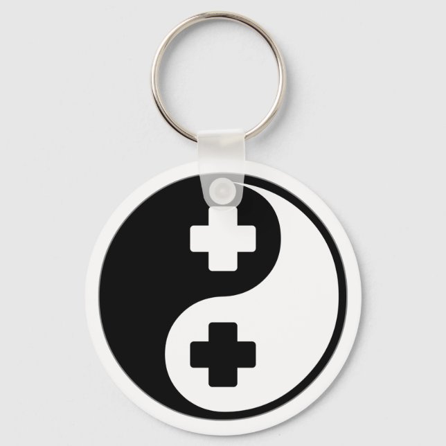 Porte-clés Yin Yang Assistance Médicale (Recto)