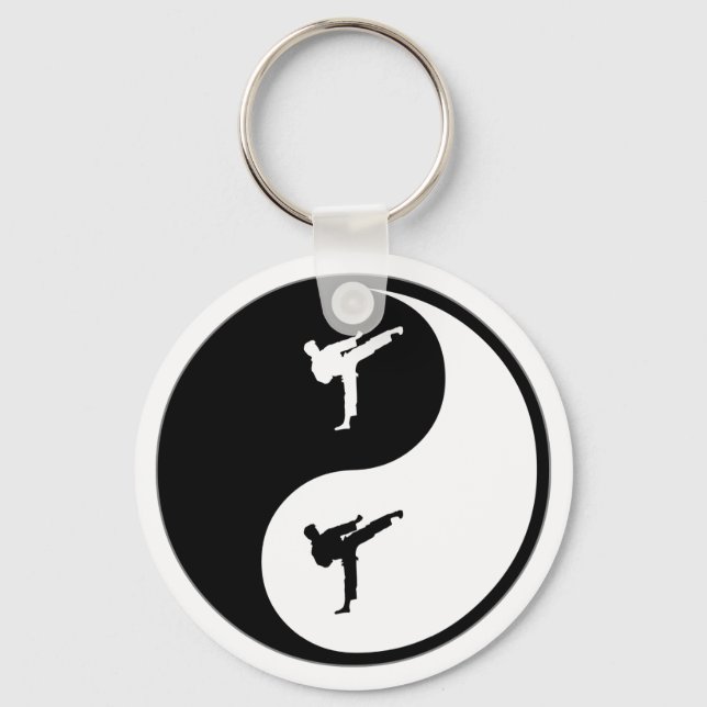 Porte-clés Yin Yang Karate (Recto)