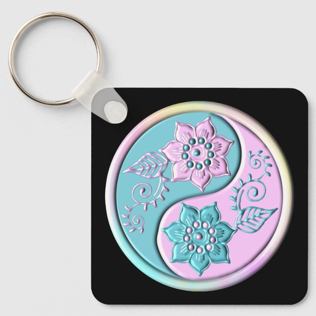 Porte-clés Yin Yang Pastel (Recto)
