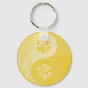 Porte-clés Yin Yang Paw Gold