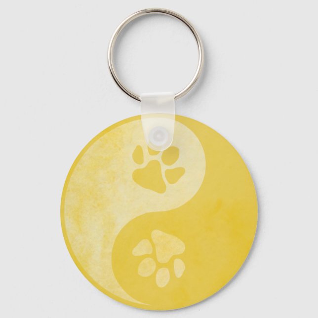 Porte-clés Yin Yang Paw Gold (Recto)
