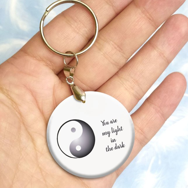 Porte-clés Yin yang Porte - clé noir blanc (Black-white yin yang Keychain)
