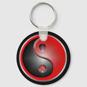 Porte-clés yin-yang-rouge