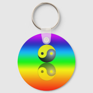 Porte-clés Yin & Yang Symbole de Chakra Couleurs Motif 1