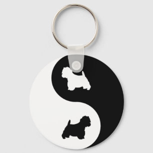 Porte-clés Yin Yang Westie
