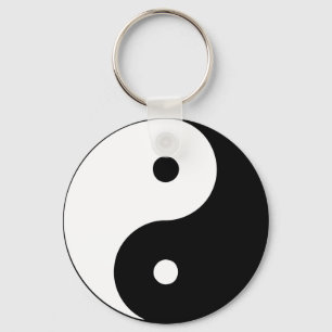 Porte-clés Yin Yang Ying Taoism Sign Chinese Taijitu Black