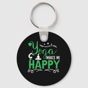 Porte-clés Yoga Lover   Yoga Rends-moi heureux