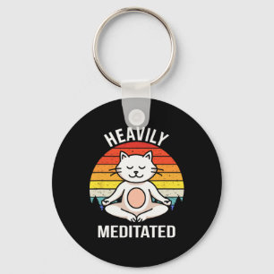 Porte-clés Yoga Médité Intensément Méditation Spirituelle Bou