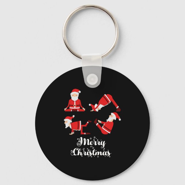 Porte-clés Yoga Noël Fitness (Recto)