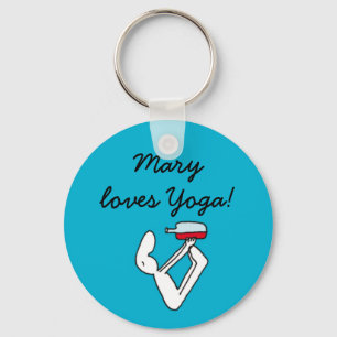 Porte-clés Yoga pour l'insigne de bleu de Winelovers