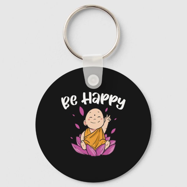 Porte-clés Yoga Soyez Heureux  (Recto)