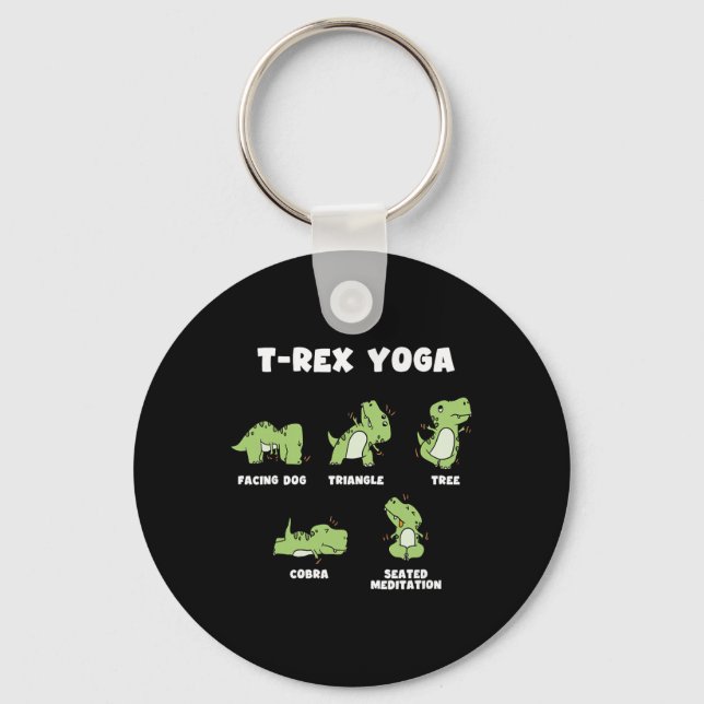 Porte-clés Yoga T-rex  (Recto)