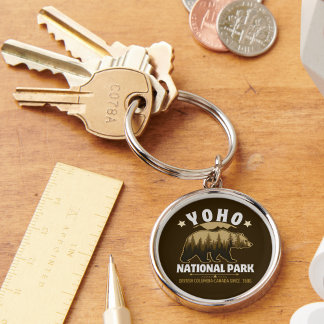 Porte-clés Yoho National Park Canada – Bear & Forest Landscap