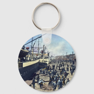Porte-clés Yokohama Harbour Japon Livraison Vintage 横 浜 港