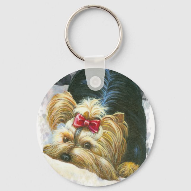 Porte-clés Yorkie Peek un Porte - clé Boo (Recto)