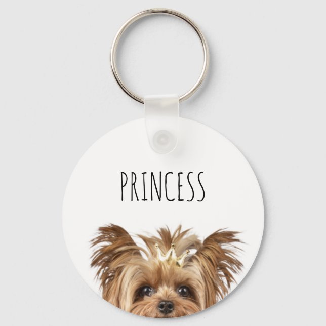 Porte-clés Yorkie Princess (Recto)