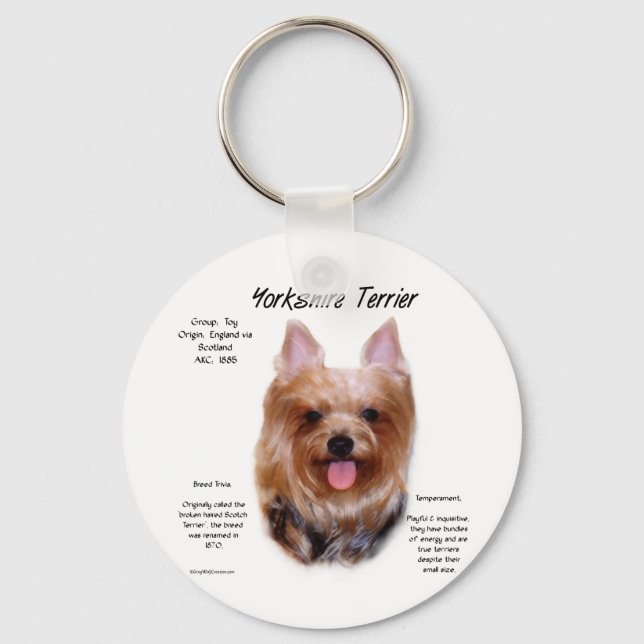Porte-clés Yorkshire Terrier Histoire (Recto)