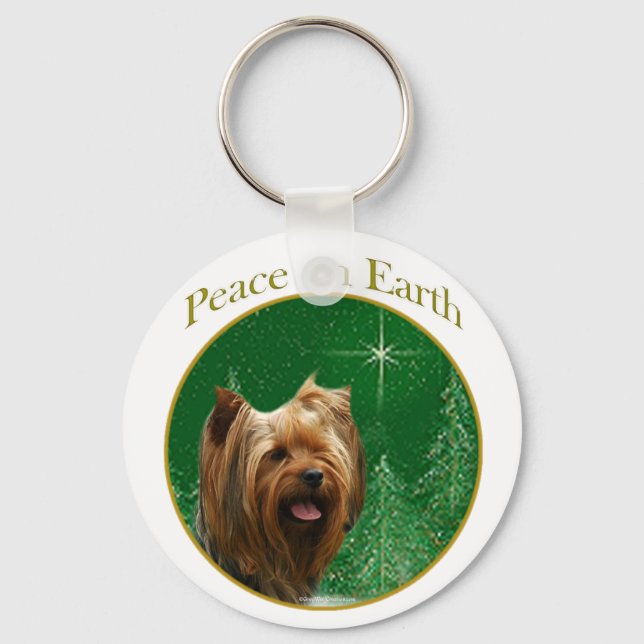 Porte-clés Yorkshire Terrier Paix (Recto)