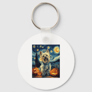 Porte-clés Yorkshire terrier Yorkie Chien de van gogh starry