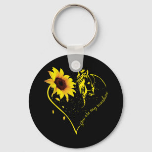 Porte-clés You Are My Sunshine Sunflower And Horse