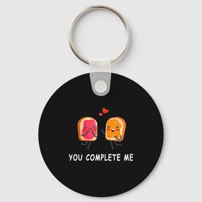 Porte-clés You Complete Me Cute Valentines Day Peanut Butter  (Recto)
