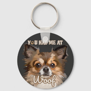 Porte-clés You Had Me At Woof Dog Lovers Cute Brown