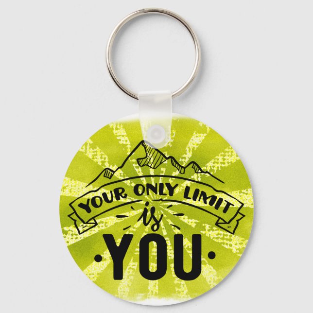 Porte-clés Your only limit is you motivational inspirational  (Recto)