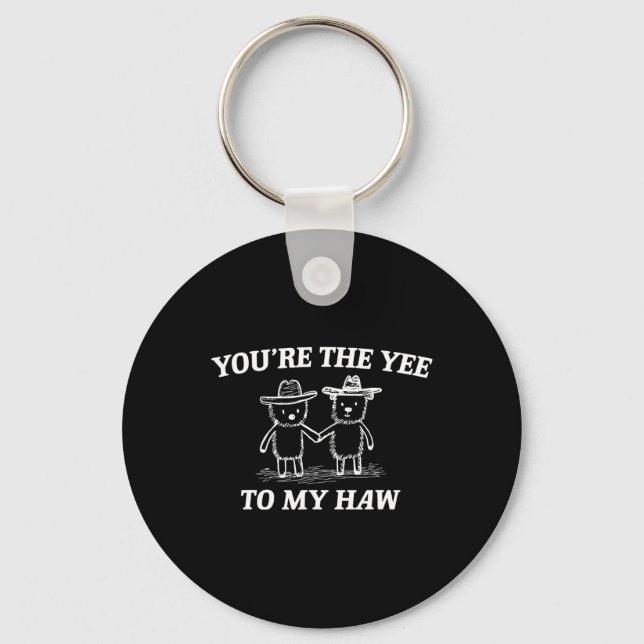 Porte-clés You're The Yee To My Haw Western Valentine Bear Co (Recto)