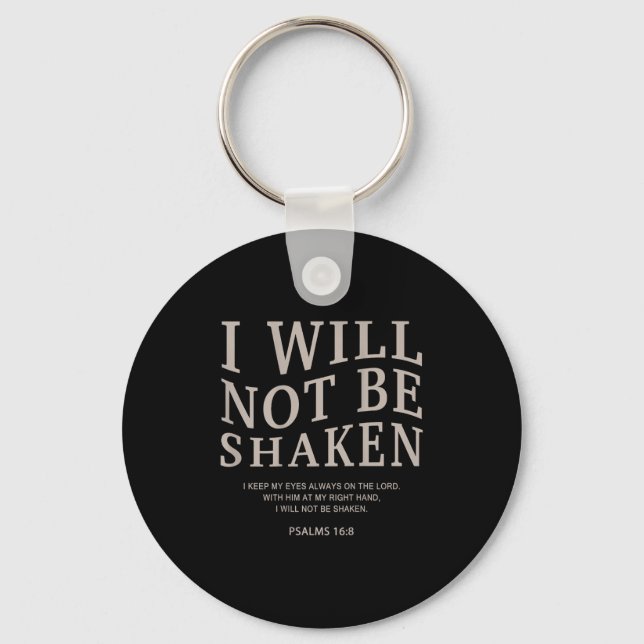 Porte-clés Youth I Will Not Be Shaken Christian Teen Girl Wom (Recto)