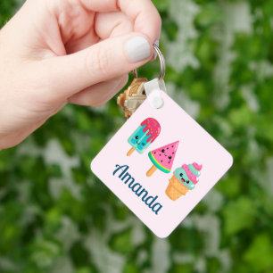 Porte-clés Yummy Ice Cream Trio Vibe été