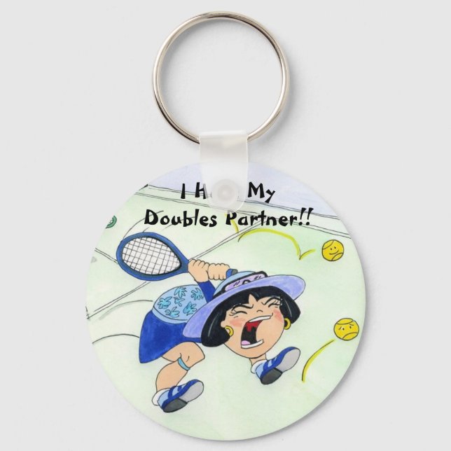 Porte-clés Yuriko porte - clé - Je déteste mon partenaire dou (Recto)