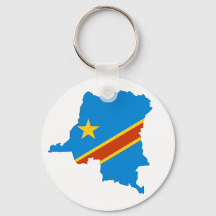 Porte-clés zaire congo country flag map
