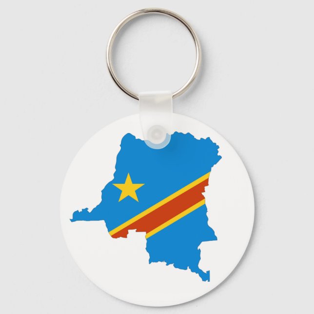 Porte-clés zaire congo country flag map (Recto)
