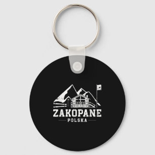 Porte-clés Zakopane Pologne Sports d'hiver Ski Snowboard 