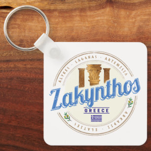 Porte-clés Zakynthos Ile Grèce Vacances Souvenir Vintage