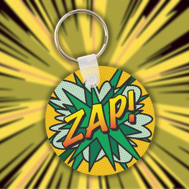 Porte-clés ZAP Fun Retro Comic Livre Pop Art (Créateur téléchargé)