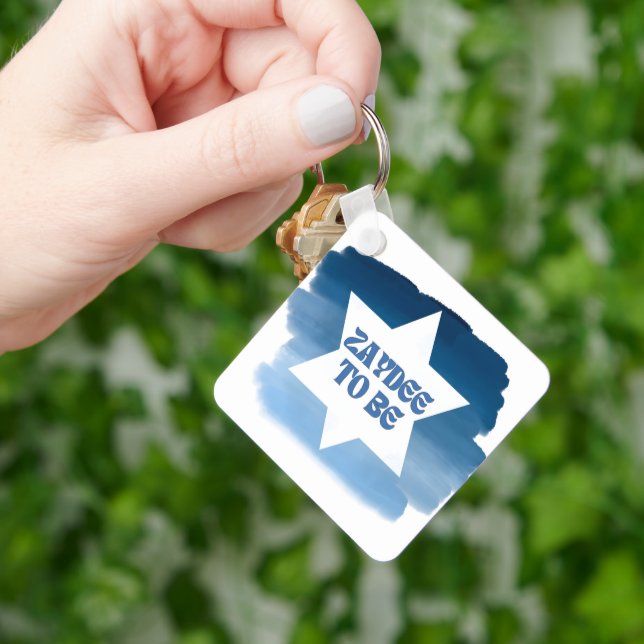 Porte-clés "Zaydee to Be" Amusante Nouvelle aquarelle juive g (main)