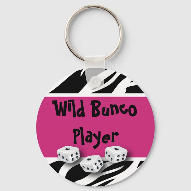 Porte-clés Zebra Animal Print WIld Bunco Player (Recto)