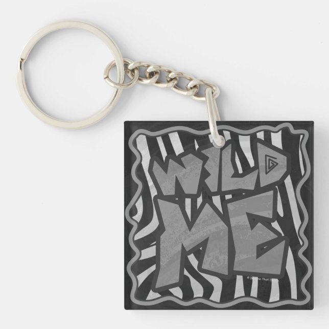 Porte-clés Zebra Black and Light Grey Wild Me (Devant)