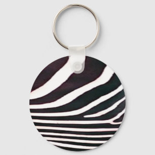 Porte-clés Zebra Black and White Stripes Imprimer