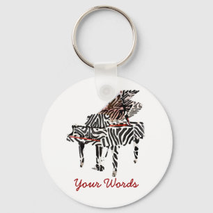 Porte-clés Zebra Grand Piano -