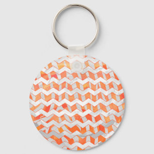 Porte-clés Zebra Orange and White Print