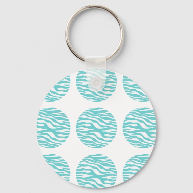 Porte-clés Zebra Print Polka Dots Keychain (Recto)
